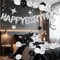 55-Piece Happy Birthday Balloon Set – Silver Foil Letters, Star Foil Balloons, Latex Balloons & Hanging Swirls for Birthday Party Decorations (Silver) 7 x 6 x 0.1 inches
